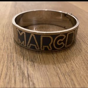 Marc by Marc Jacobs silver and grey hinge bangle bracelet nwot